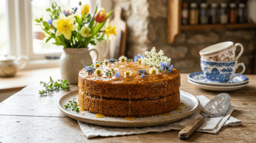 discover a delicate and aromatic honey cake, perfectly smooth and ideal for relaxing moments in spring. delight your senses with this seasonal treat.