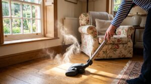 discover a simple daily habit that prevents dust from coming back to your living room. learn how cleaning backwards each morning keeps your space fresh and dust-free longer.