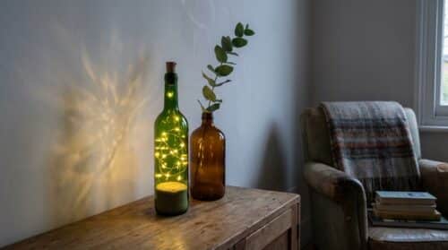 Transform Boring Wine Bottles into Chic Lamps or Vases Without Any Expensive Tools